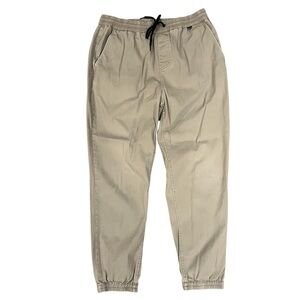 Hurley Khaki Jogger Pants with Black Drawstring size L